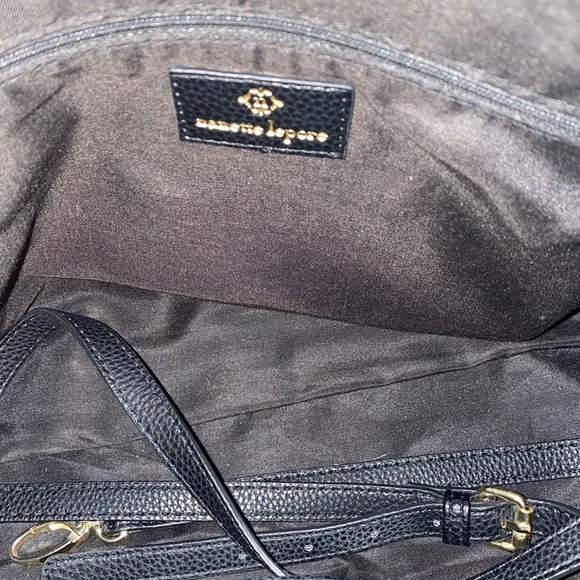 Nanette Lepore Black Pebbled Leather Dome Satchel EUC - Picture 10 of 15